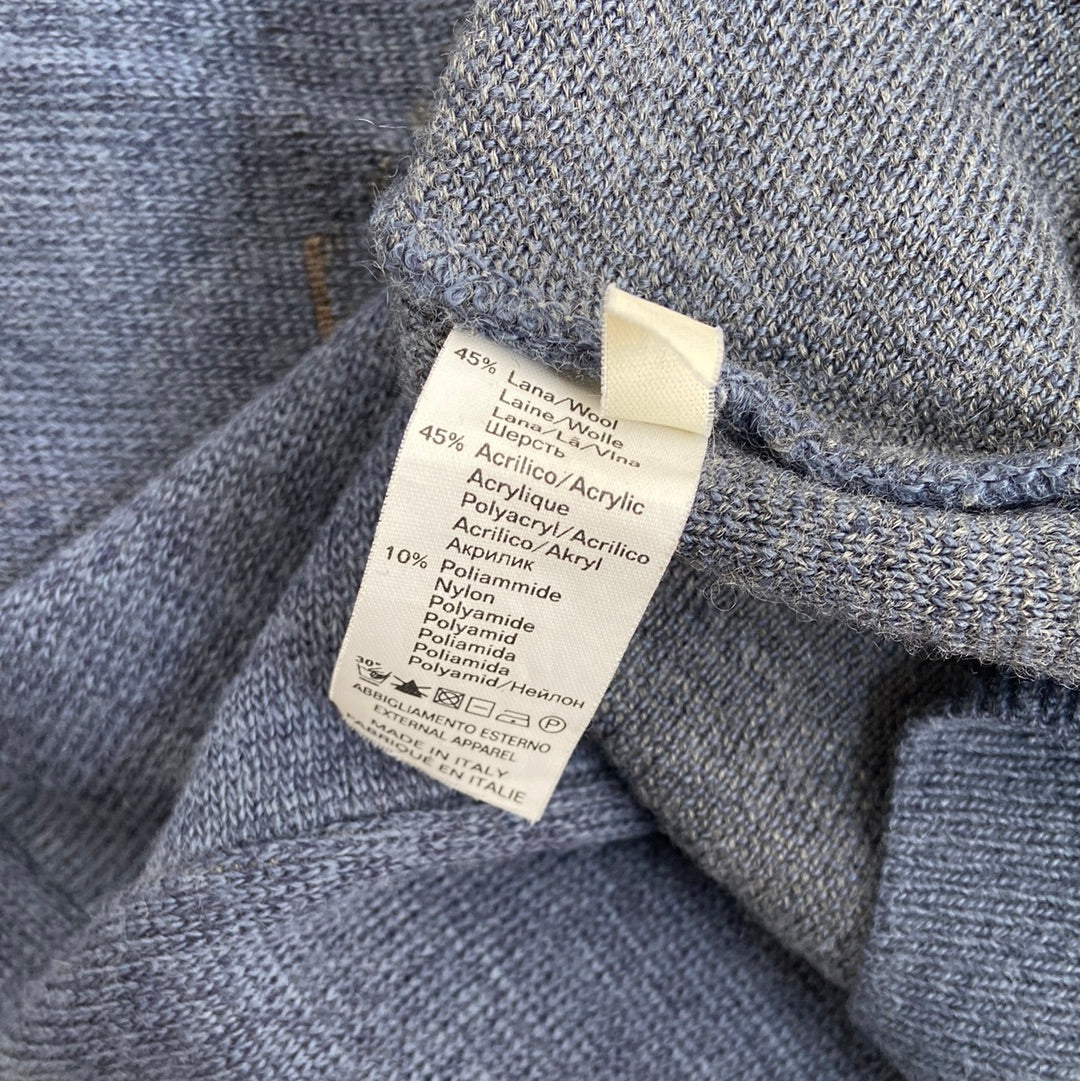 Knitted wool blend jacquard vest - L