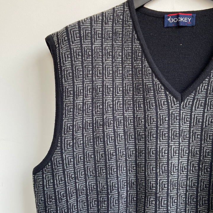 Knitted wool patterned tank - XL