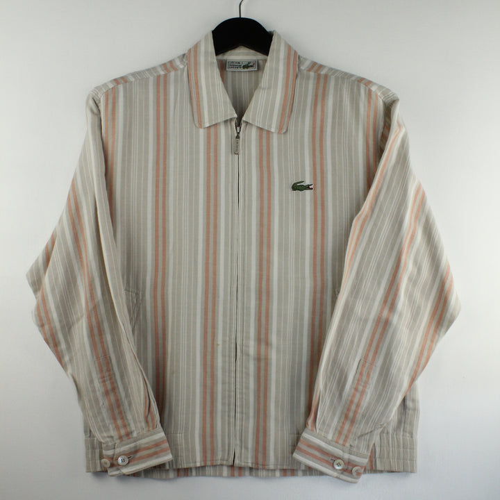 Lacoste Beige Striped Harrington - M