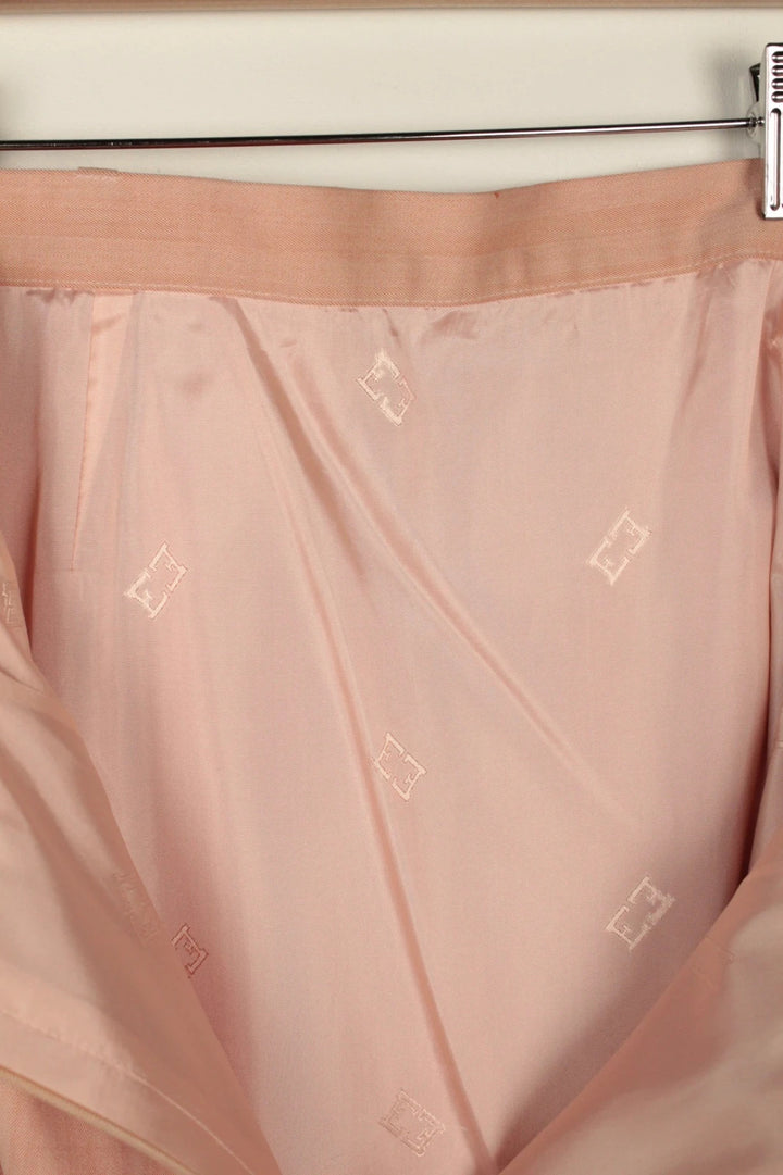 Escada pink pencil skirt 100% pure wool high-waisted tailored design Italy.