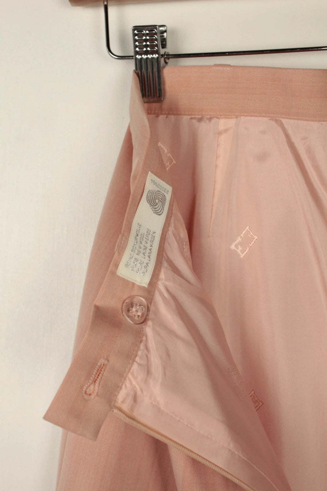 Escada pink pencil skirt 100% pure wool high-waisted tailored design Italy.