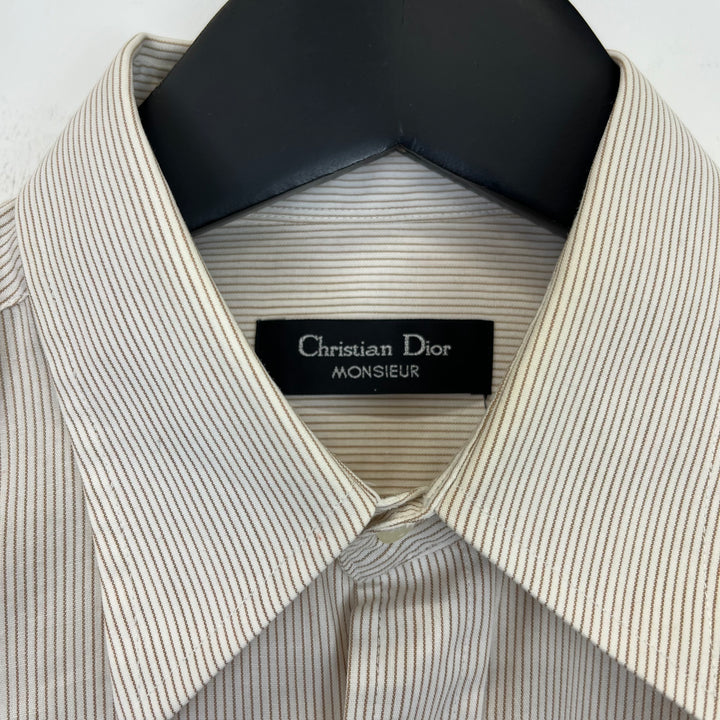 Christian Dior Monsieur beige stripe shirt - S