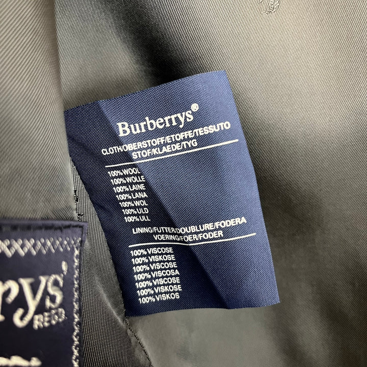 Burberry Grey Double Breasted Wool Blazer - M