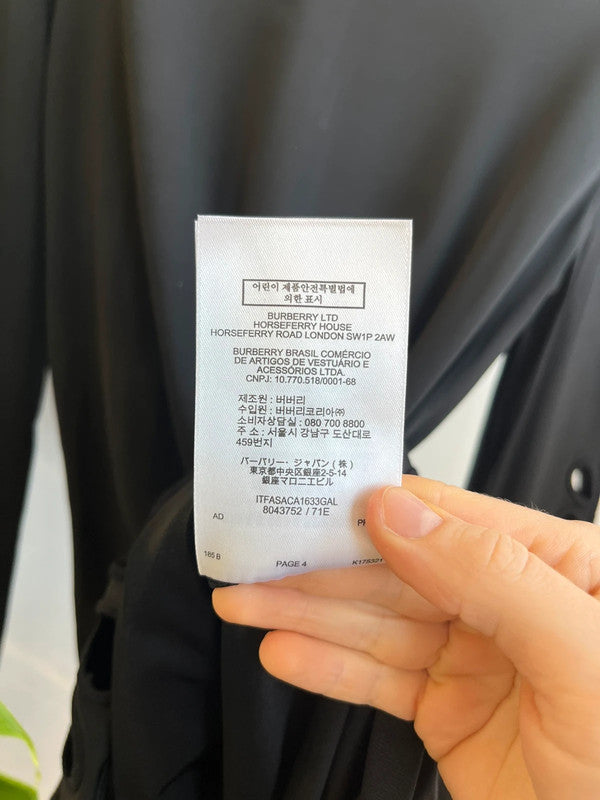 Burberry London black bodycon midi cut out dress, size medium
