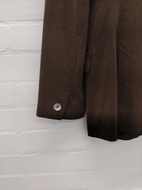 Vintage Max and Co Classics Single Breasted Brown Blazer, Size UK 12