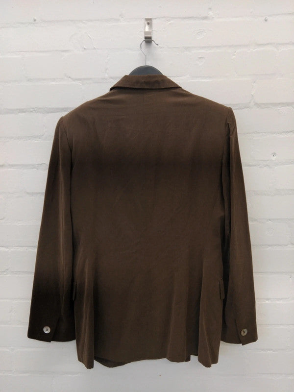 Vintage Max and Co Classics Single Breasted Brown Blazer, Size UK 12