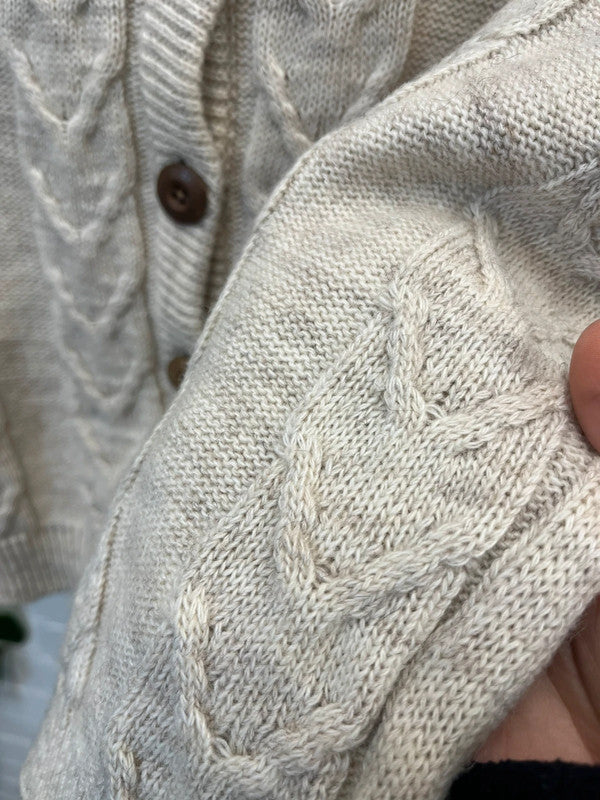 Off white cable knit vintage best top, XL
