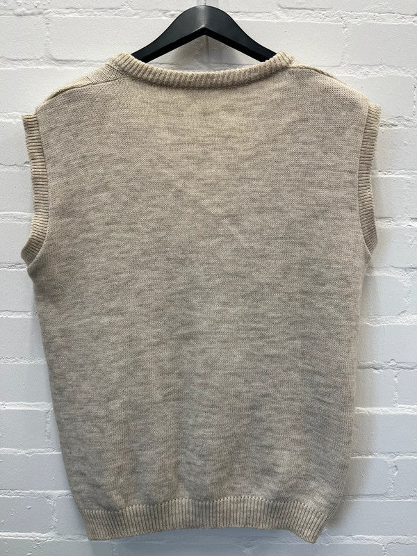 Off white cable knit vintage best top, XL