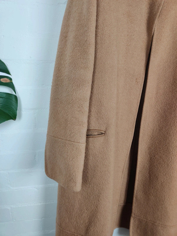Vintage Mila Schon Camel Cape Coat Wool Cashmere
