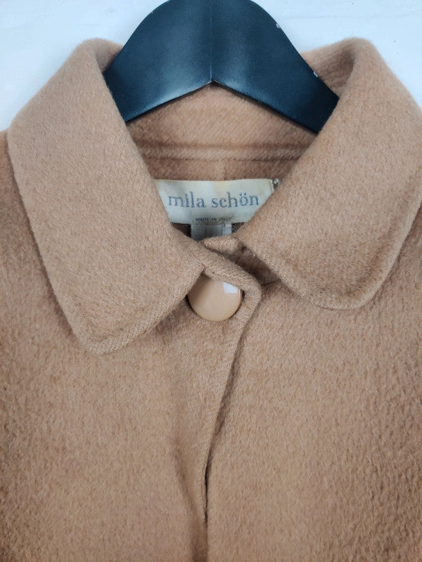 Vintage Mila Schon Camel Cape Coat Wool Cashmere