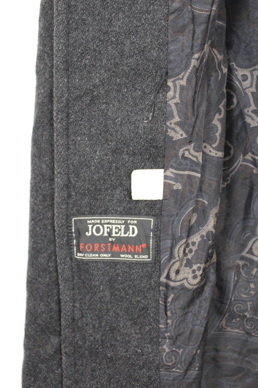 Vintage 80s 90s Jofeld Grey Wool Blend Long Coat - UK10