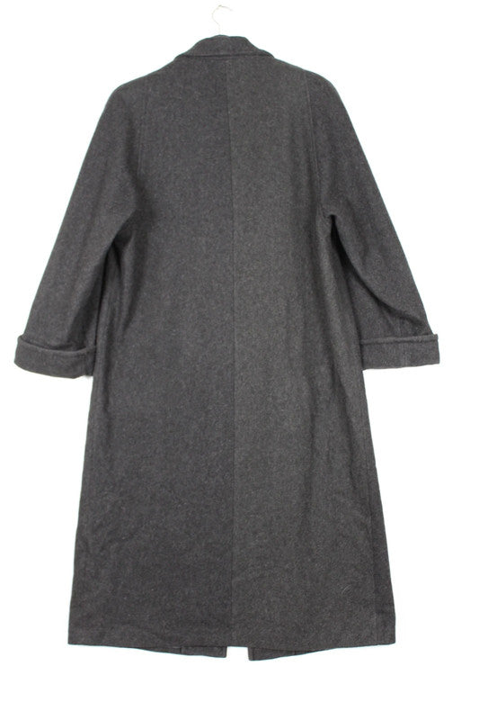 Vintage 80s 90s Jofeld Grey Wool Blend Long Coat - UK10