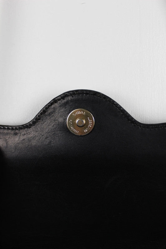 GUCCI Micro GG Shoulder Bag Gold Hardware Canvas Black