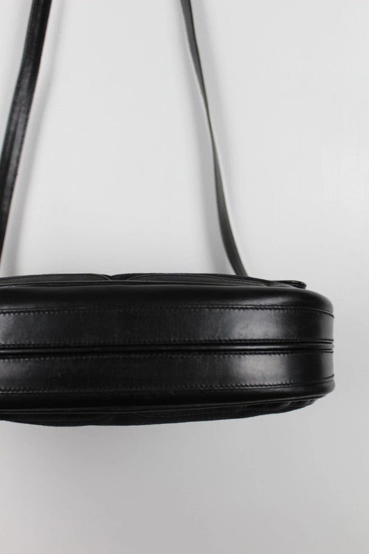 GUCCI Micro GG Shoulder Bag Gold Hardware Canvas Black