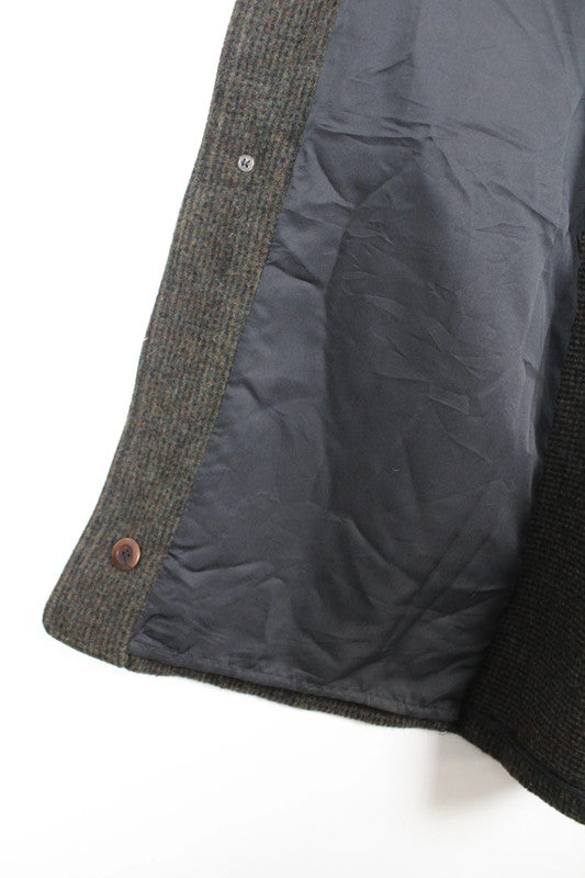 Vintage 90s Eddie Bauer Legend Long Wool Tweed Overcoat Men's Size XL
