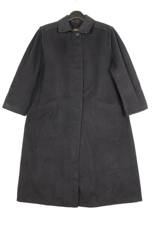 Vintage Salko Original Loden Tirol Made in Austria Navy Blue Wool Overcoat Size