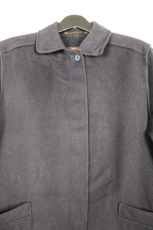 Vintage Salko Original Loden Tirol Made in Austria Navy Blue Wool Overcoat Size