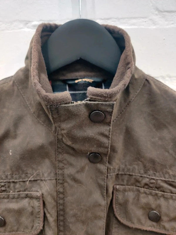 Women's Barbour Utility Wax Jacket Green Khaki UK10