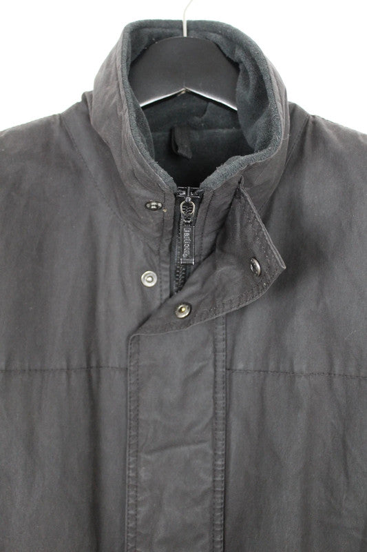 Vintage Barbour Polarwax A1560 Black Waxed Cotton Field Jacket Mens Medium