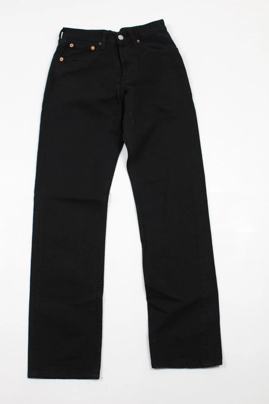Vintage Levi's 501s Black Jeans W26 L30 – Deadstock