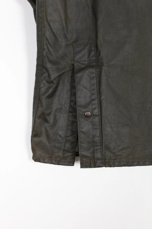 Rare Vintage 80s Barbour A100 Bedale Olive Waxed Cotton 4-Pocket Jacket Medium