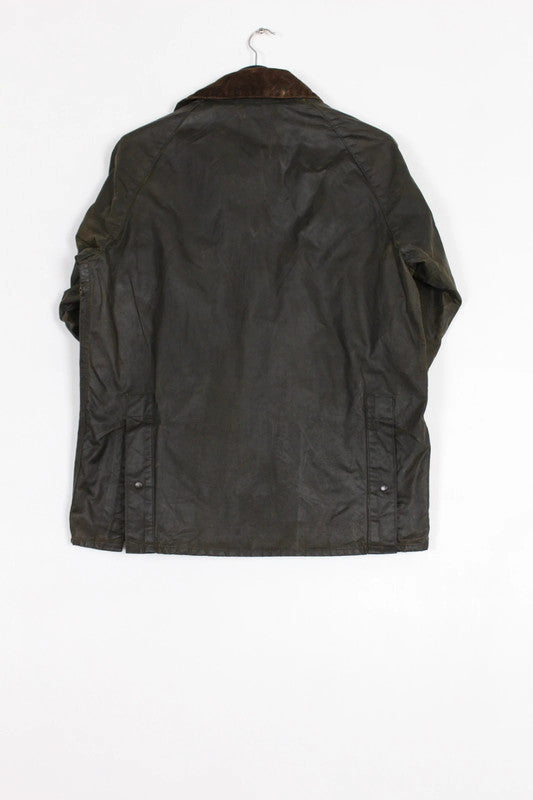 Rare Vintage 80s Barbour A100 Bedale Olive Waxed Cotton 4-Pocket Jacket Medium