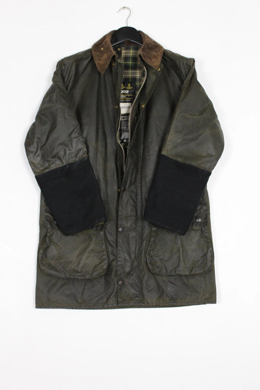 Re/work 80s Barbour x Levi's Border Olive Waxed Cotton Long Jacket Medium