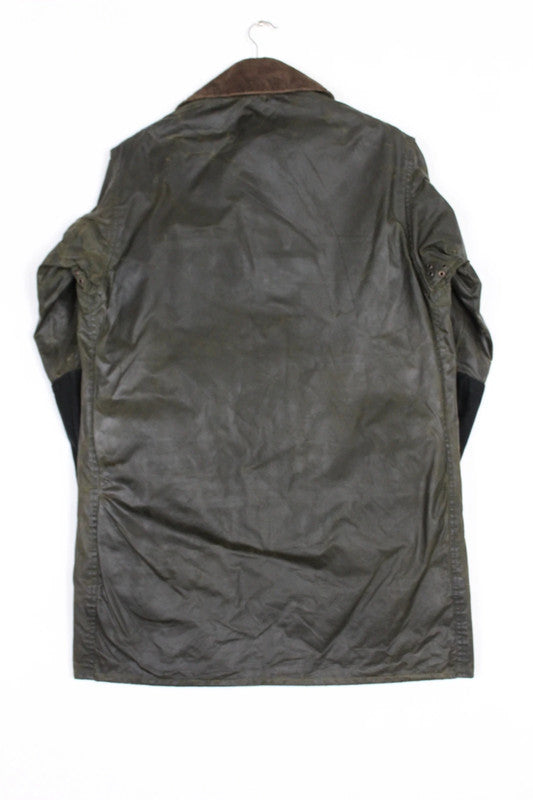 Re/work 80s Barbour x Levi's Border Olive Waxed Cotton Long Jacket Medium