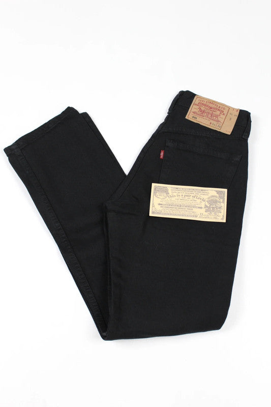 Vintage Levi's 501s Black Jeans W26 L30 – Deadstock with Tag
