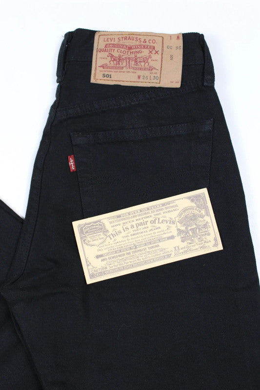 Vintage Levi's 501s Black Jeans W26 L30 – Deadstock with Tag