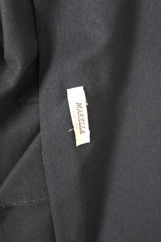 Vintage 80s 90s Marella Navy Double-Breasted Oversized Wool Blazer Large
