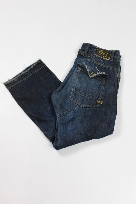 Vintage 90s G-Star RAW 96 Elwood 5620 Loose Heritage Biker Jeans W38