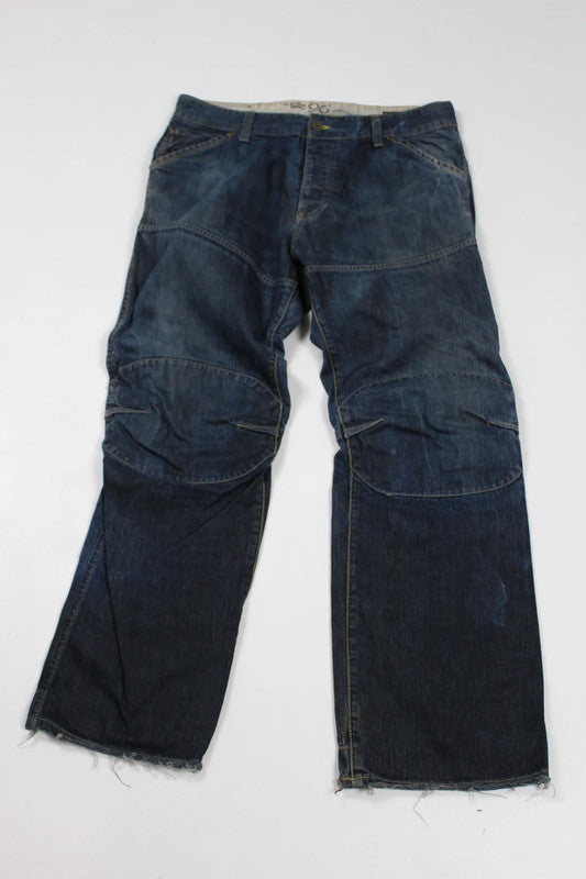 Vintage 90s G-Star RAW 96 Elwood 5620 Loose Heritage Biker Jeans W38
