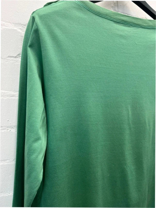 Ysl green vintage long sleeve top, large