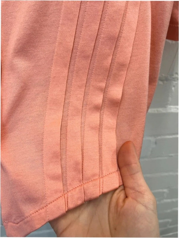 Peach made in Italy button tshirt, UK12