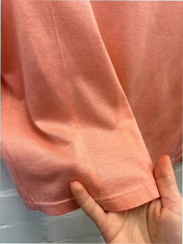 Peach made in Italy button tshirt, UK12