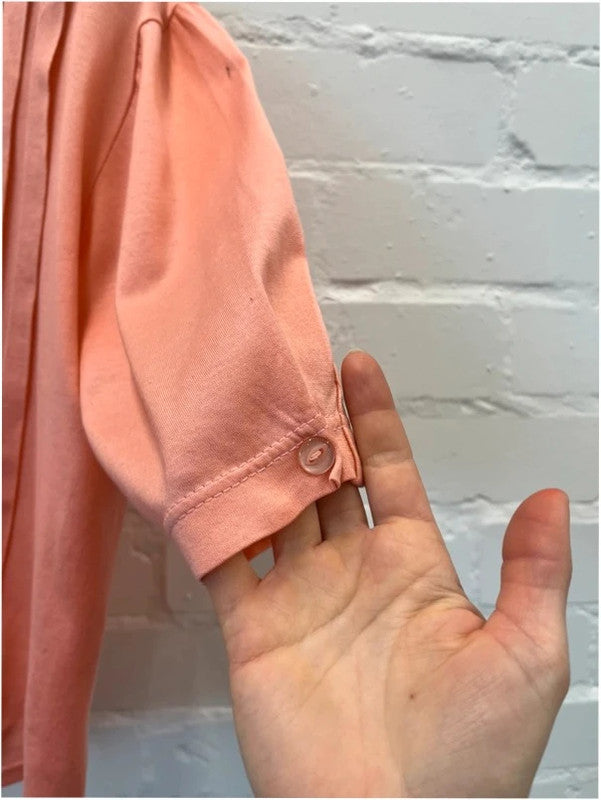 Peach made in Italy button tshirt, UK12