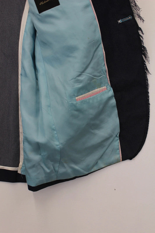 Vintage Holland Esquire Blue Denim Style Cotton Blazer Jacket Reworked XL