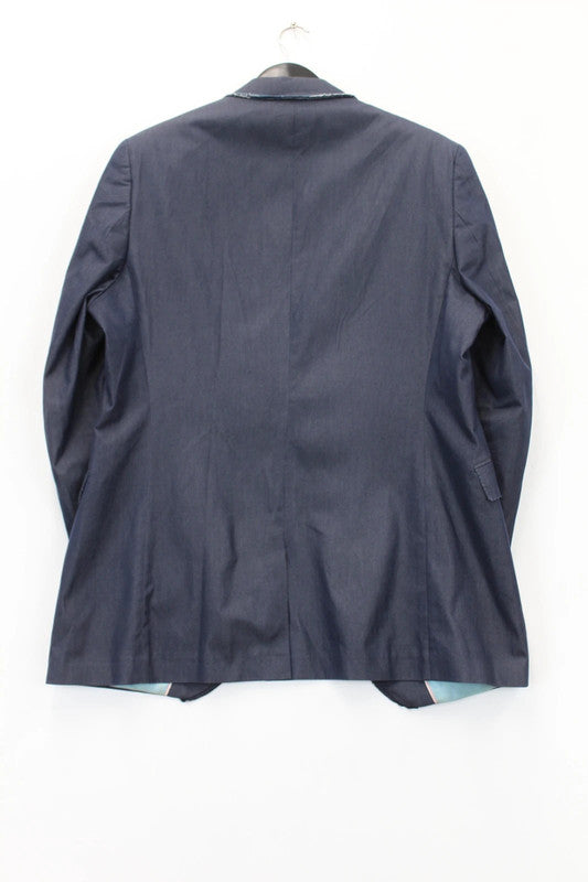 Vintage Holland Esquire Blue Denim Style Cotton Blazer Jacket Reworked XL