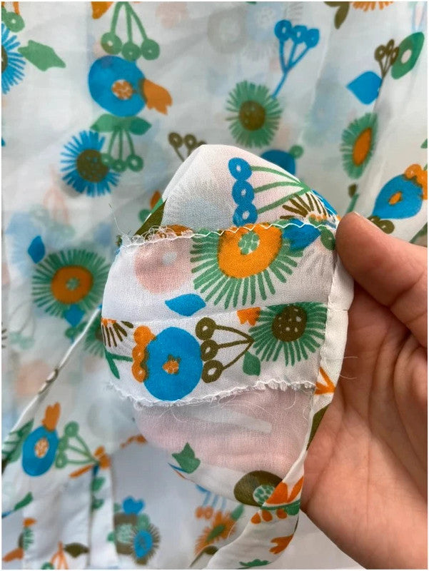 Handmade retro print blouse, UK8