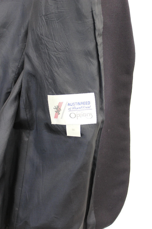 Vintage Austin Reed of Regent Street Navy Blue Wool Blazer Gold Buttons