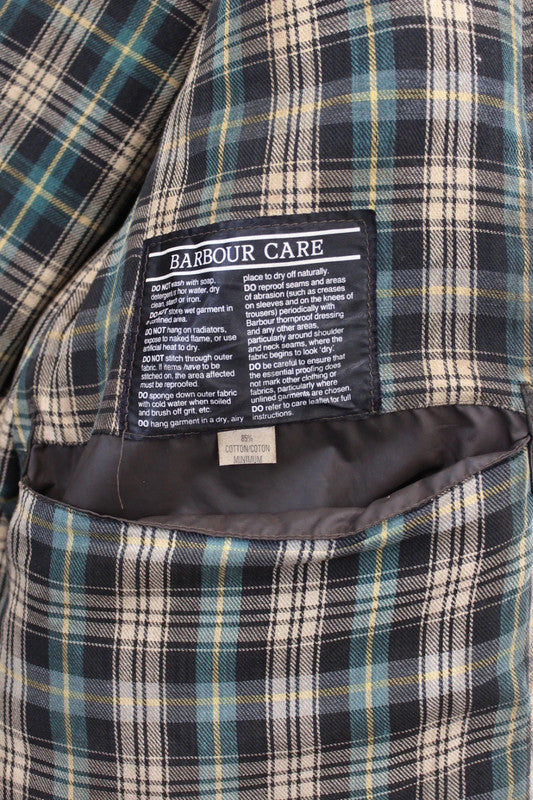 Vintage 80s Barbour Solway Zipper 2-Crest Waxed Cotton Jacket Brown 107cm / 42in