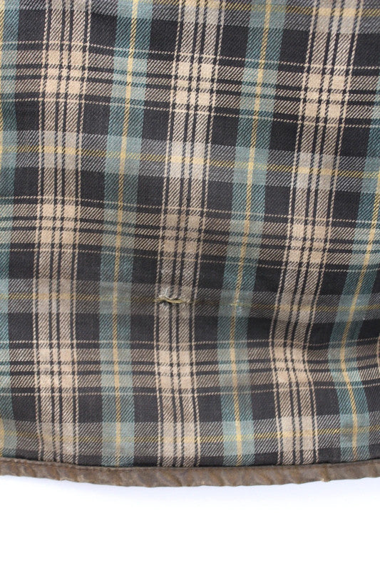 Vintage 80s Barbour Solway Zipper 2-Crest Waxed Cotton Jacket Brown 107cm / 42in