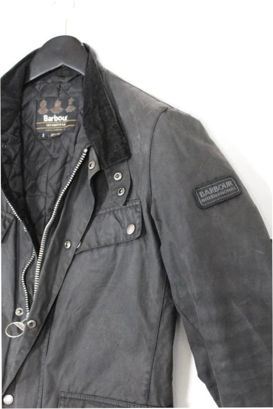 Barbour International Duke Waxed Cotton Jacket Black Small
