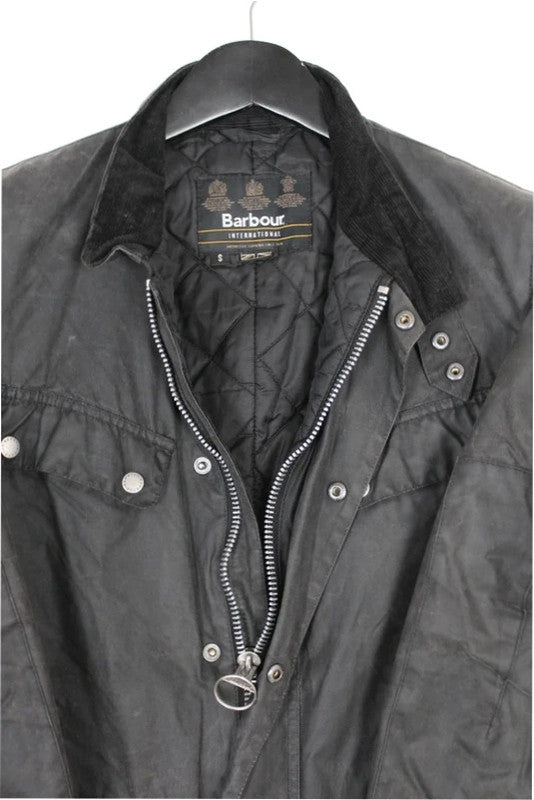 Barbour International Duke Waxed Cotton Jacket Black Small