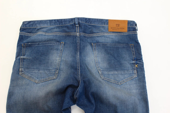 Scotch &amp; Soda Amsterdam Catch 22 Blue Tailored Slim Fit Denim Jeans Men’s W38