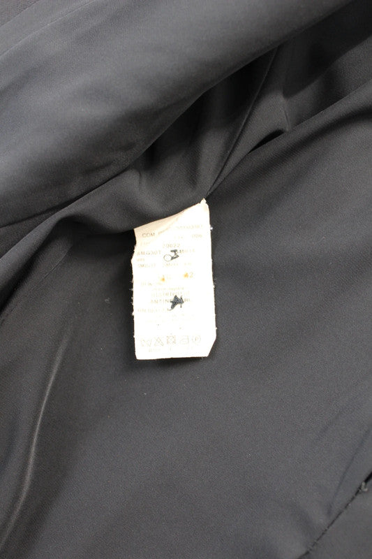 Armani Collezioni Black Single-Breasted Virgin Wool Tailored Suit Jacket Blazer