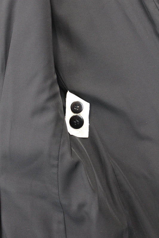 Armani Collezioni Black Single-Breasted Virgin Wool Tailored Suit Jacket Blazer