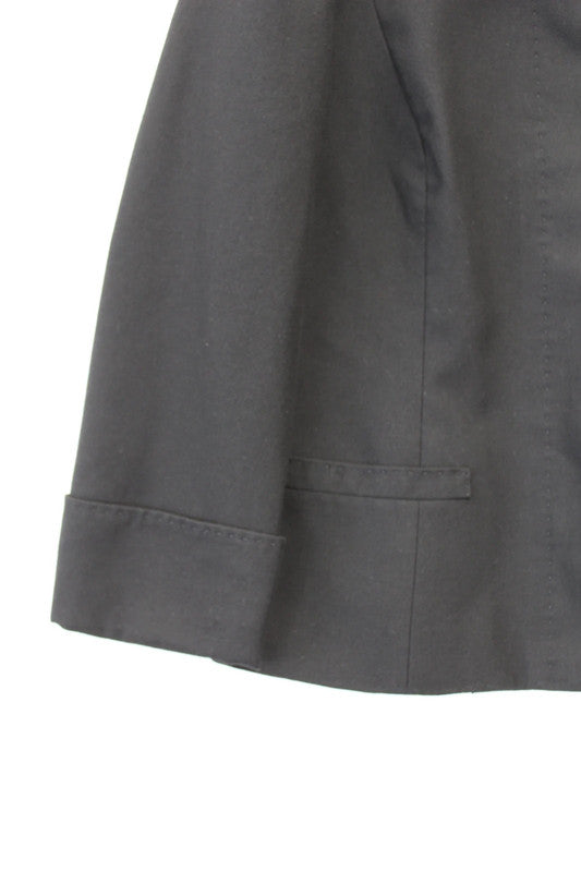 Burberry Black Cotton Cashmere Mix Tailored Cropped Jacket Women’s 38