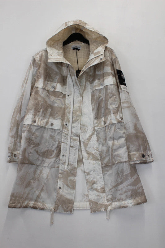 Stone Island UV-Reactive Scan Camo Nylon Ripstop Parka Desert Large